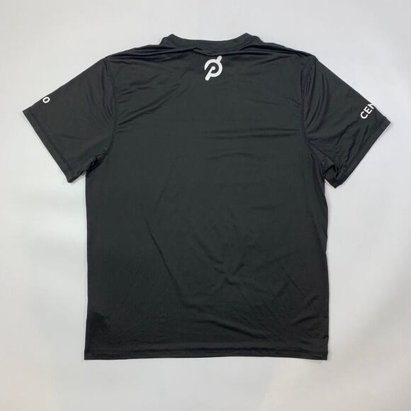 Peloton T Shirt Mens L Large Black Stretch Moisture Wicking Century Club Cycling - Picture 3 of 12